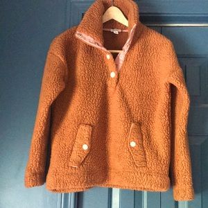 J.Crew snap-front pullover in plush Polartec Sherpa fleece size XS